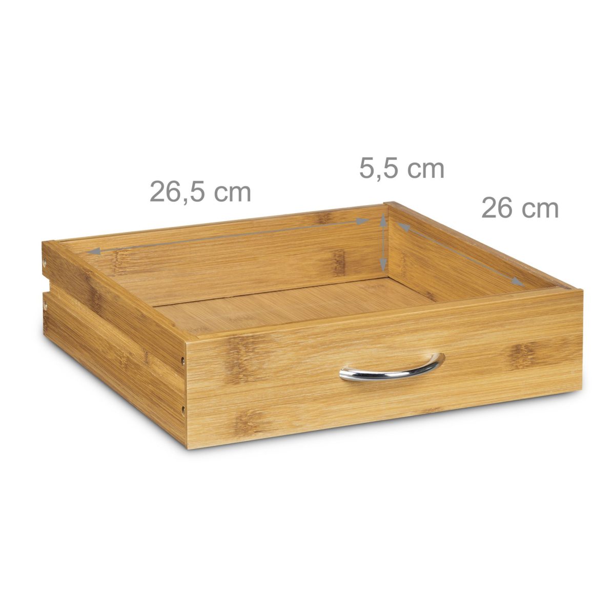 Insula de bucatarie/ carucior, Relaxdays, 2 etajere fructe + sertar cu blat marmura neagra si bambus natur, 37.5X 37.5X 82.5 cm - imagine 2