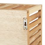 Raft pentru baie cu oglinda Relaxdays, din lemn de nuc, suspendat, 30 x 80 x 17 cm - imagine 9