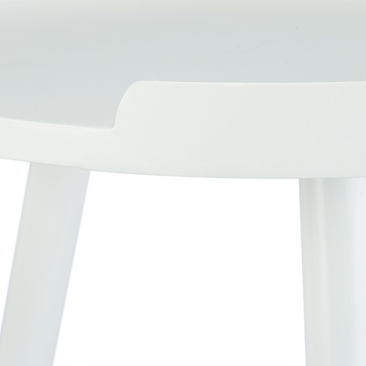 Masuta de cafea, design scandinav, lemn, alb, 49 x 40 cm - imagine 6