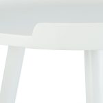 Masuta de cafea, design scandinav, lemn, alb, 49 x 40 cm - imagine 6