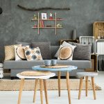 Raft Relaxdays din lemn de nuc, natur, 66 x 93 x 22 cm - imagine 5