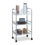 Carucior servire cu 3 rafturi pentru bucatarie sau baie, Relaxdays, 75 x 40.5 x 31 cm