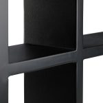 Raft de perete, cu 7 compartimente, MDF, 30,5 x 61 x 7,5 cm, negru - imagine 6