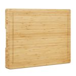 Tocator de bucatarie Relaxdays, din bambus, 5.5 x 45 x 35 cm