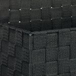 Organizator triplu pentru baie, cadrul metalic, negru, 75 x 25 x 15 cm - imagine 5