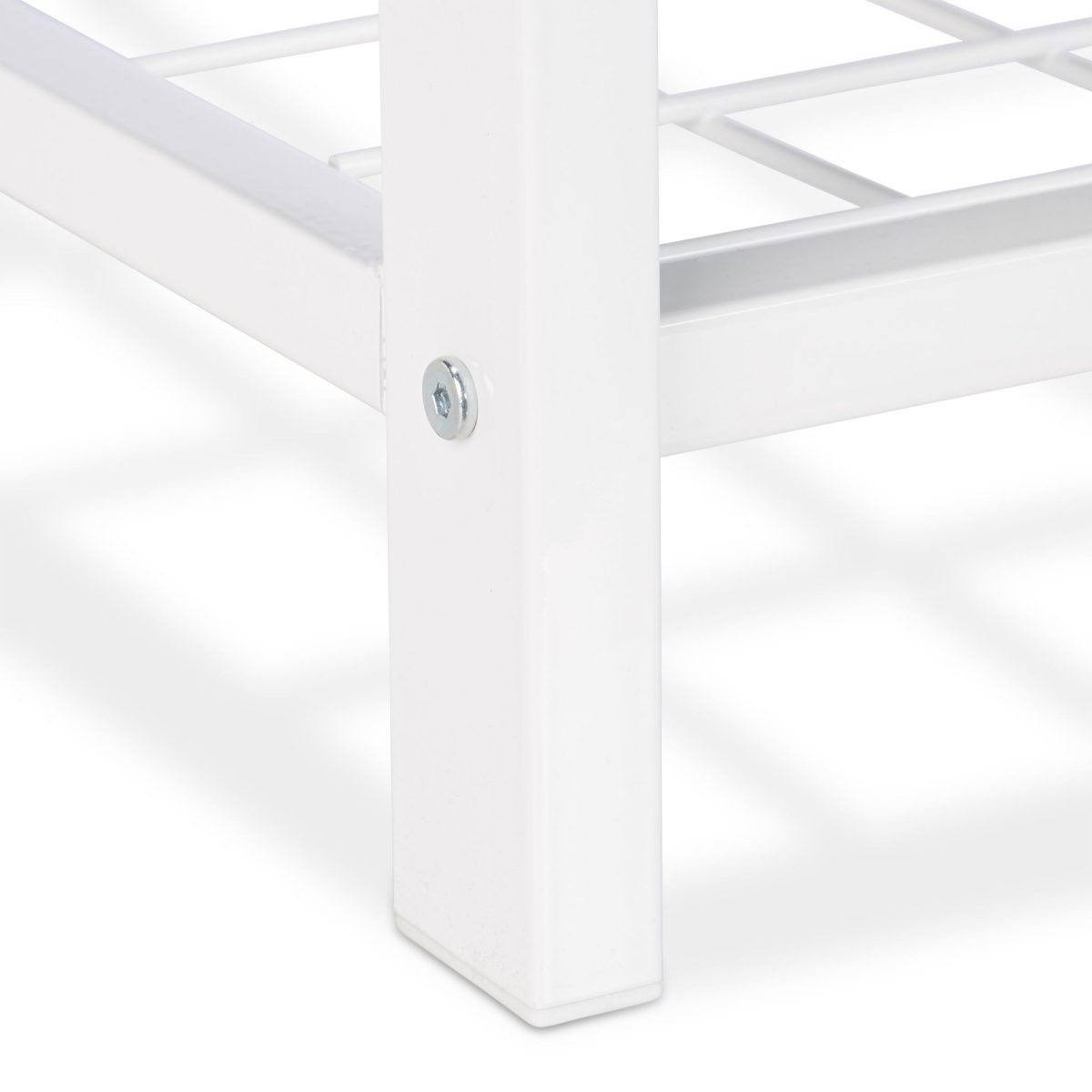 Banca cu rafturi pentru pantofi, Relaxdays, dimensiuni 49 x 115 x 40 cm, alb, capacitate 4 perechi pantofi - imagine 7