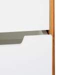 Carucior servire Relaxdays, cu 2 sertare si 2 rafturi, din bambus, 69 x 30 x 30 cm - imagine 7