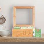 Cutie depozitare ceai cu 9 compartimente, Relaxdays, cu capac, 8.5 x 22 x 22 cm - imagine 2