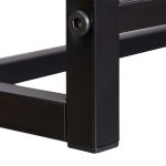 Raft de perete industrial, cu 2 suporturi pentru prosoape si 2 polite pentru depozitare, negru, 41.5 x 45.5 x 23 cm, Relaxdays - imagine 7