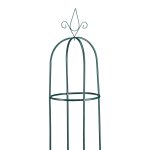 Suport flori de gradina, obelisc, 200 x 40 cm, verde inchis, Relaxdays - imagine 6