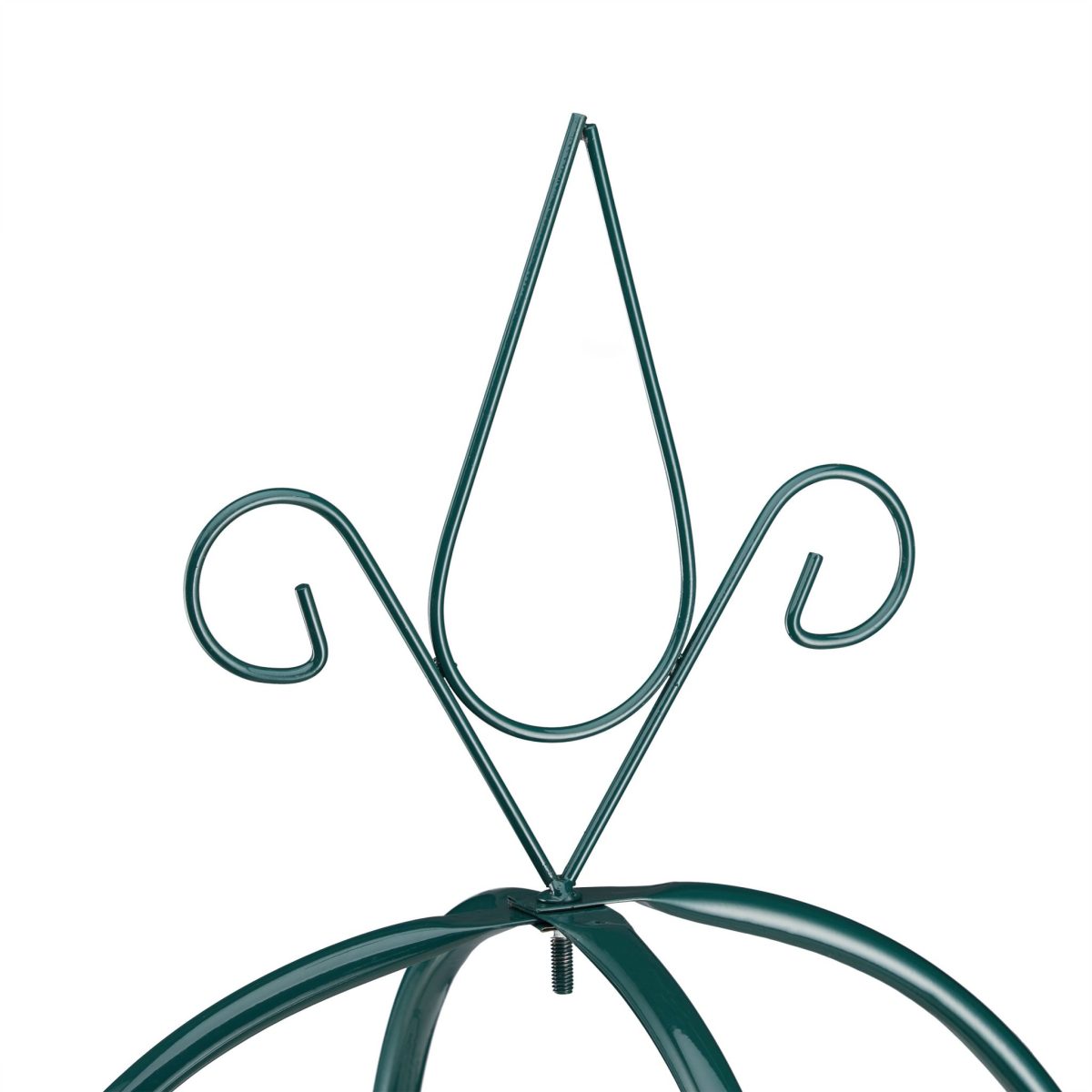 Suport flori de gradina, obelisc, 200 x 40 cm, verde inchis, Relaxdays - imagine 8