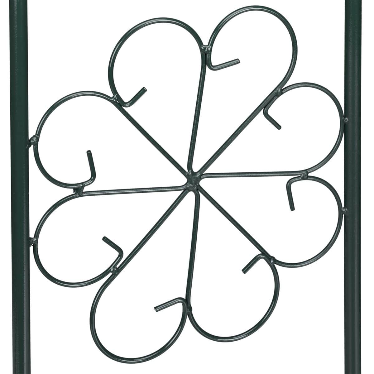Pavilion decorativ pentru trandafiri, fier, verde, 250 x 160 x 160 cm - imagine 4