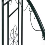 Pavilion decorativ pentru trandafiri, fier, verde, 250 x 160 x 160 cm - imagine 2