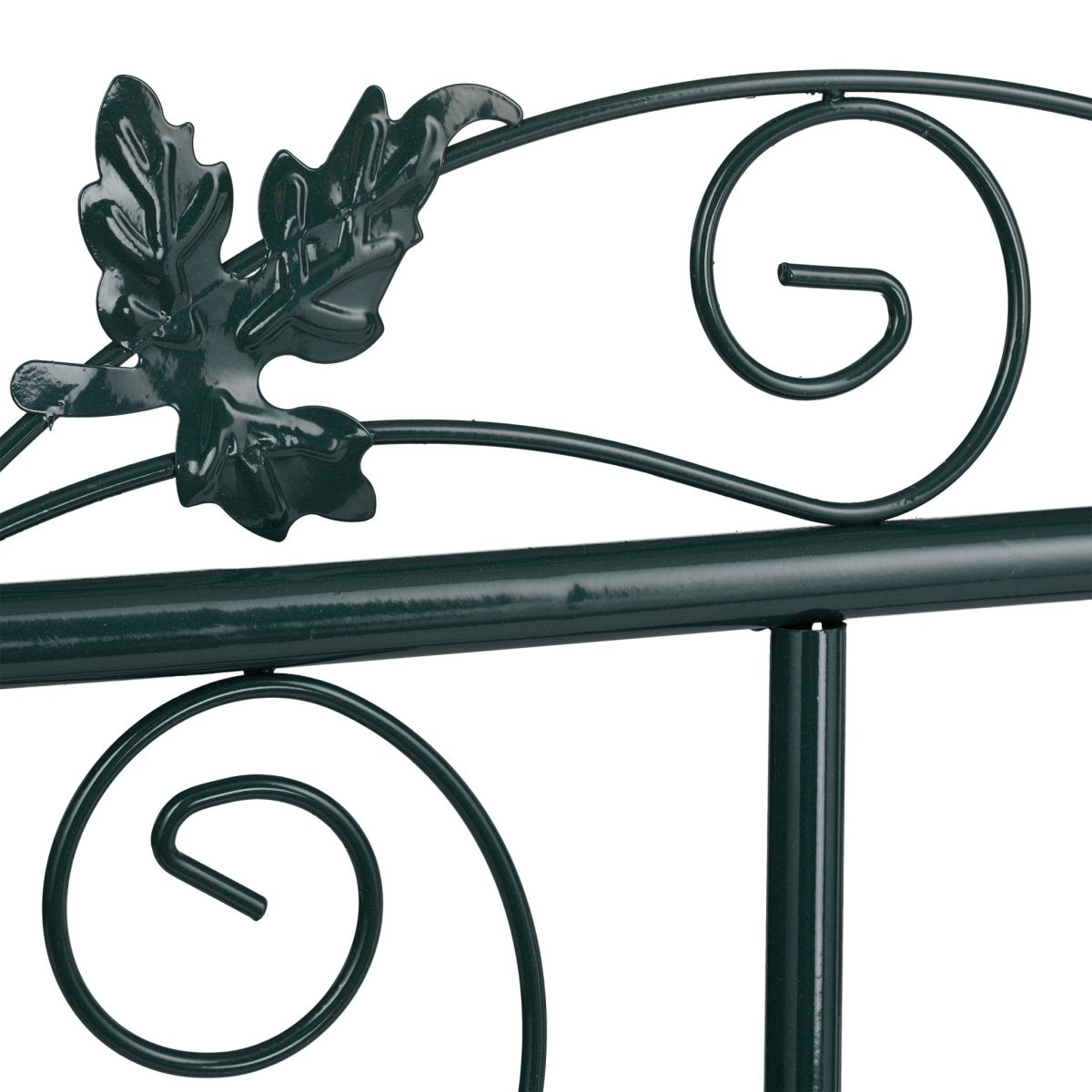 Arcada cu poarta metalica pentru flori cataratoare, verde inchis, 230 x 113,5 x 36,5 cm, Relaxdays - imagine 8