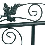 Arcada cu poarta metalica pentru flori cataratoare, verde inchis, 230 x 113,5 x 36,5 cm, Relaxdays - imagine 8