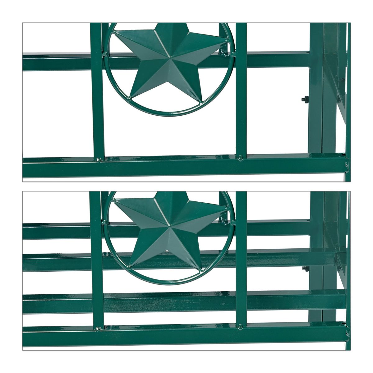 Arcada metalica pentru flori cataratoare, 226 x 204 x 45 cm, metal, verde - imagine 5