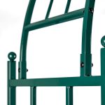 Arcada metalica pentru flori cataratoare, 226 x 204 x 45 cm, metal, verde - imagine 6