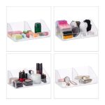 Organizator cosmetice/universal, 2 compartimente, acril, 8,5 x 21,5 x 12 cm - imagine 3