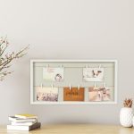 Rama foto cadru MDF/lemn,  2 randuri, 10 carlige,  32 x 62 x 3 cm - imagine 2