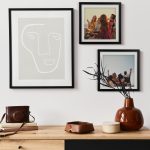 Set de 2 rame foto pentru perete/masa, 41 x 41 x 2,5 cm, plastic/sticla, negru - imagine 5