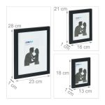 Set rame foto, 7 bucati, dimensiuni diferite, negru, MDF/sticla - imagine 4