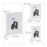 Set rame foto, 7 bucati, dimensiuni diferite, alb, MDF/sticla - imagine 6