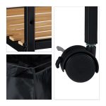 Raft baie cu cos de rufe Relaxdays, negru, 89.5 x 39 x 32.5 cm - imagine 8