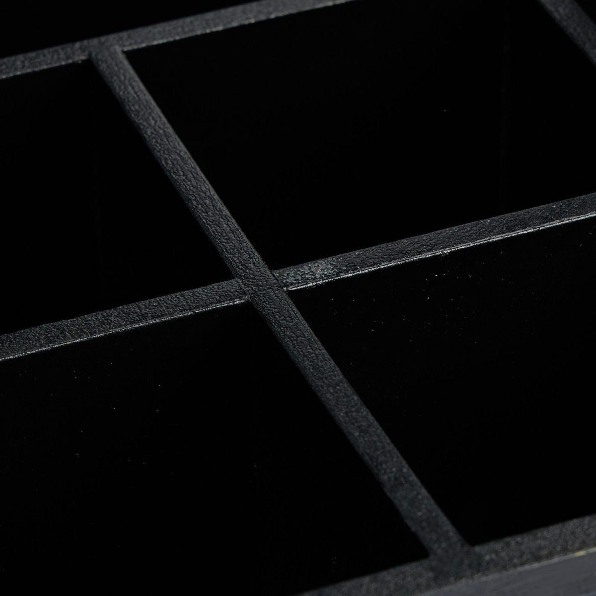 Cutie depozitare ceai din lemn, Relaxdays, negru, 7 compartimente, 6 x 25 x 25.5 cm - imagine 7