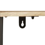 Raft de perete cu 4 polite, Relaxdays, natur/negru, 52 x 60 x 12 cm - imagine 6
