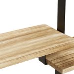 Raft de perete cu 4 polite, Relaxdays, natur/negru, 52 x 60 x 12 cm - imagine 7