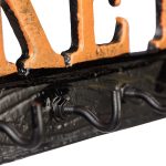 Suport chei cu 5 agatatori, Relaxdays, dimensiuni 10 x 26 x 3 cm, negru/portocaliu - imagine 7