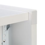 Dulap ingust pentru baie sau bucatarie, Relaxdays, alb, din PAL, cu 2 sertare pe sina, 61.5 x 20 x 45 cm - imagine 5