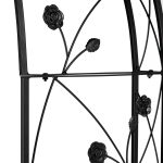 Arcada/Pergola de perete trandafiri cataratori, negru, 256 x 39 x 7,2 cm,metal - imagine 7