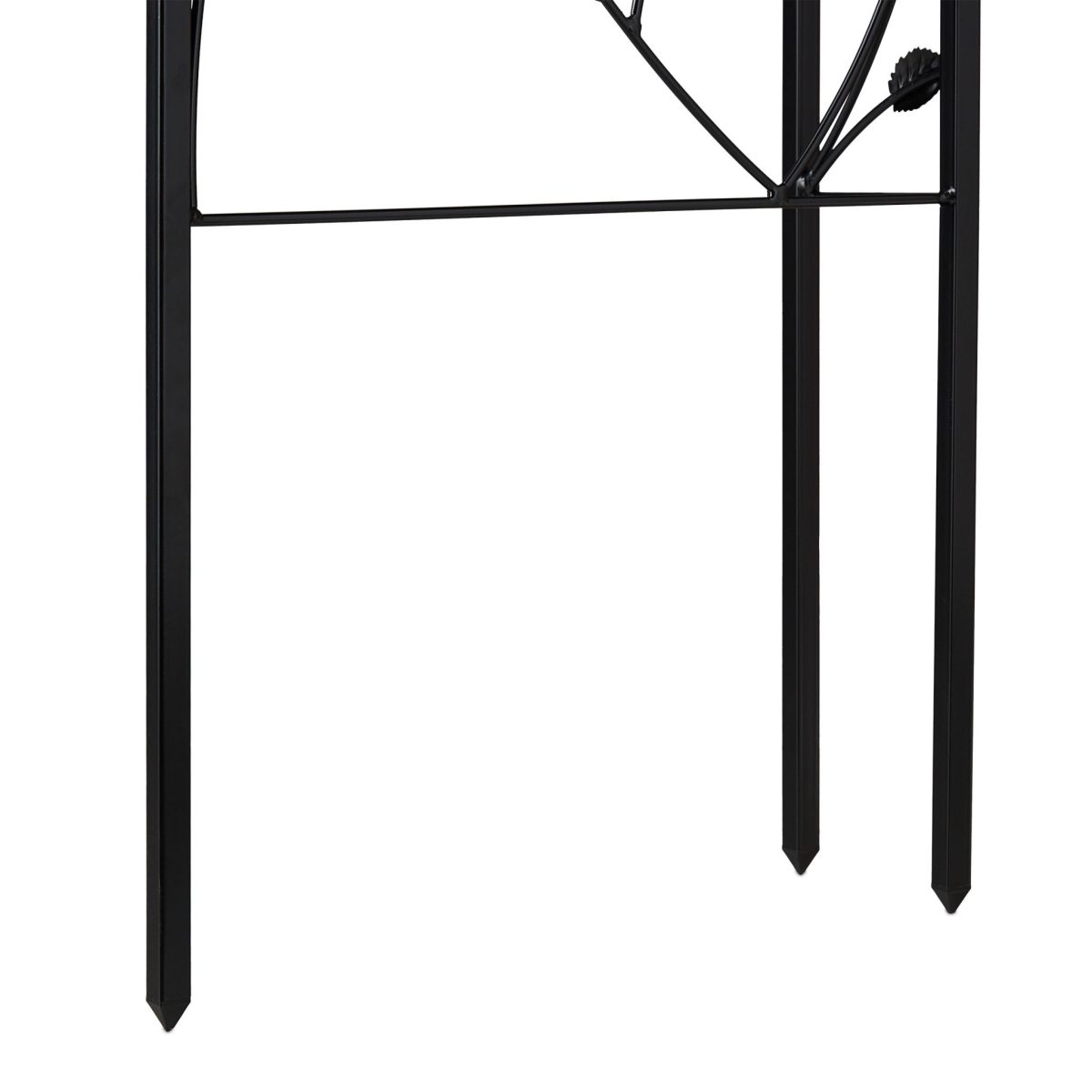 Arcada/Pergola de perete trandafiri cataratori, negru, 256 x 39 x 7,2 cm,metal - imagine 6