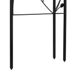 Arcada/Pergola de perete trandafiri cataratori, negru, 256 x 39 x 7,2 cm,metal - imagine 6