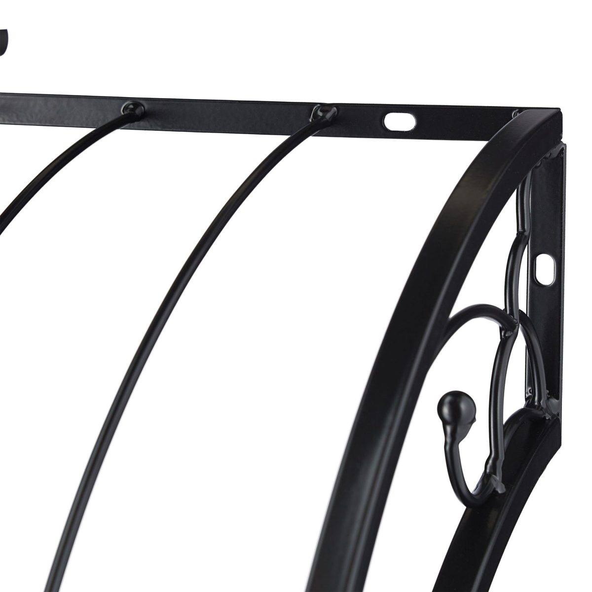 Arcada/Pergola de perete trandafiri cataratori, negru, 256 x 39 x 7,2 cm,metal - imagine 5