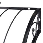 Arcada/Pergola de perete trandafiri cataratori, negru, 256 x 39 x 7,2 cm,metal - imagine 5