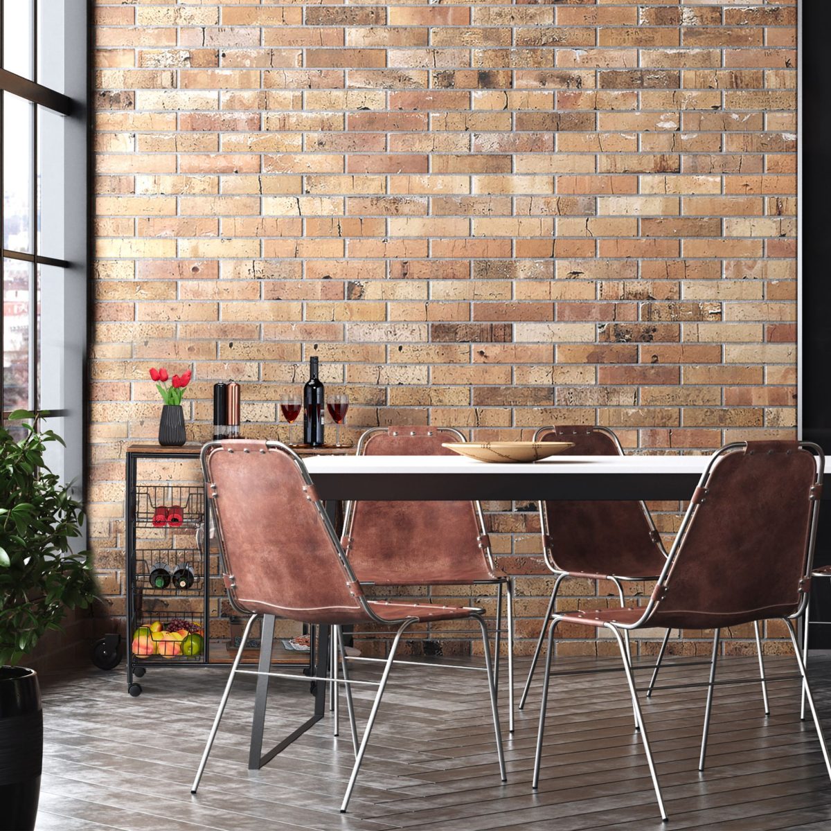 Carucior servire Relaxdays, cu 3 raturi si 3 cosuri, model A, 84 x 83 x 37 cm - imagine 8