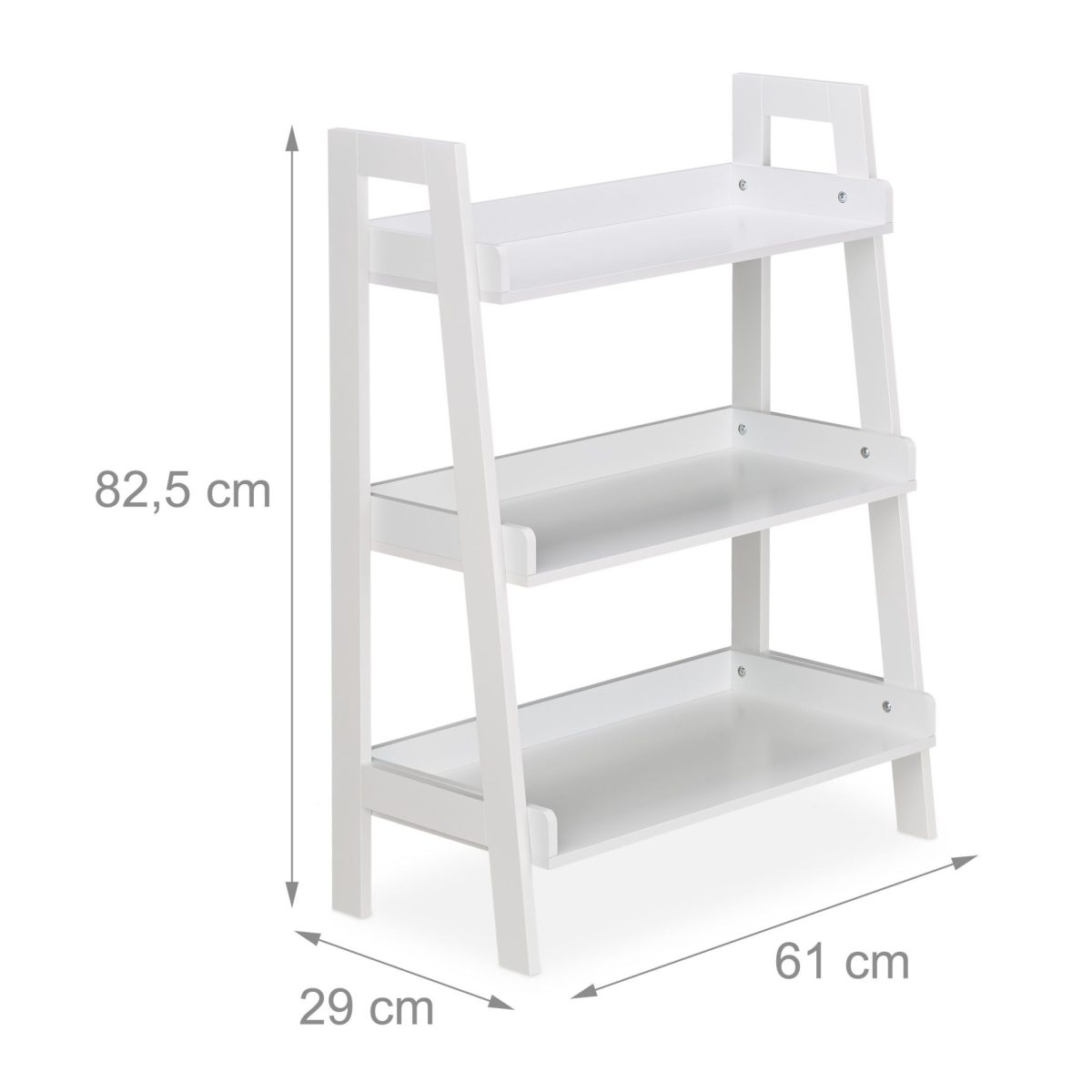Raft universal decorativ, 3 polite, MDF, 82,5 x 61 x 29 cm, alb - imagine 4