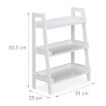 Raft universal decorativ, 3 polite, MDF, 82,5 x 61 x 29 cm, alb - imagine 4