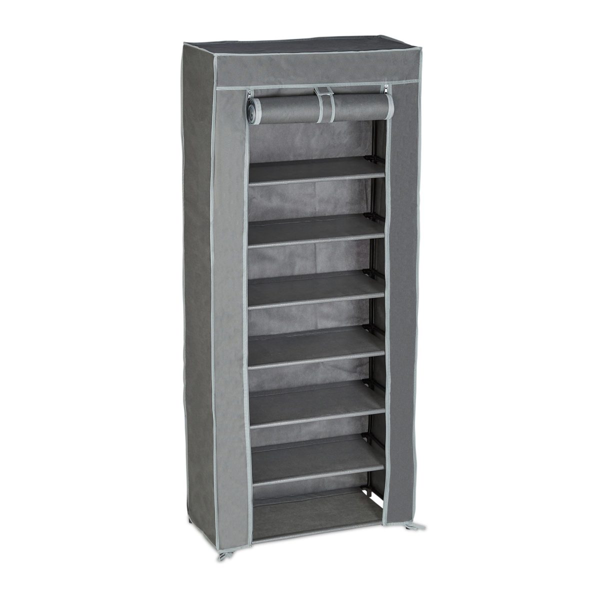 Pantofar tip dulap, Relaxdays, gri, pentru 24 perechi, 140 x 60 x 30 cm - imagine 10