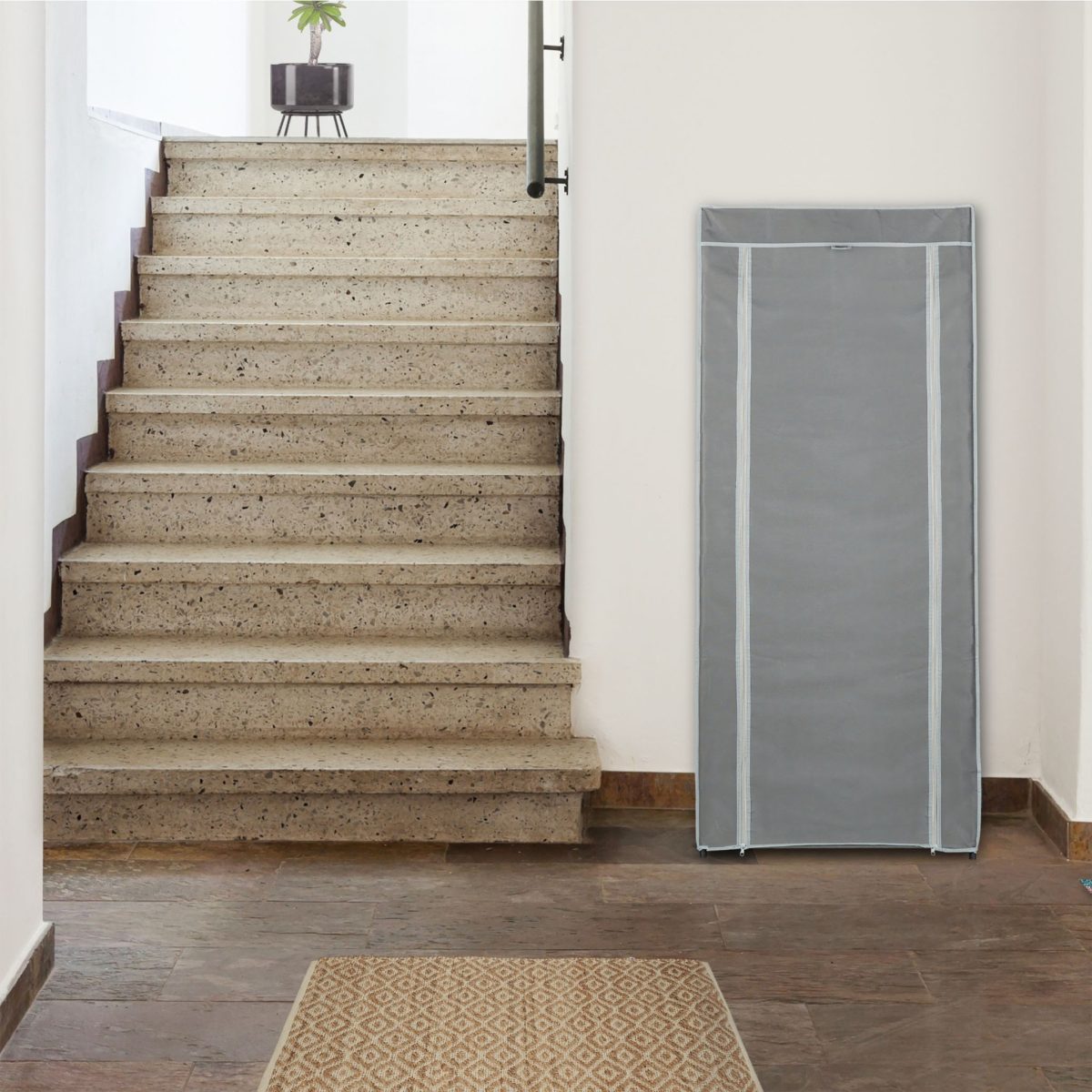 Pantofar tip dulap, Relaxdays, gri, pentru 24 perechi, 140 x 60 x 30 cm - imagine 6