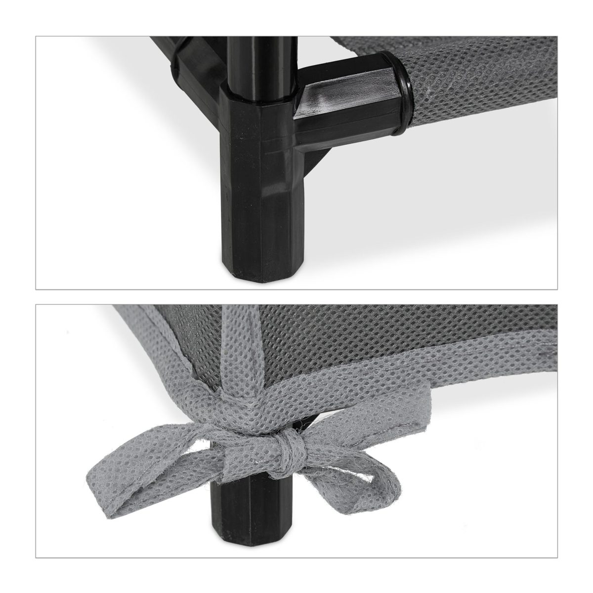 Pantofar tip dulap, Relaxdays, gri, pentru 24 perechi, 140 x 60 x 30 cm - imagine 9