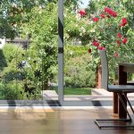 Suport flori de gradina, din fier, 120 x 40 x 1 cm, negru - imagine 2