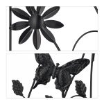 Suport flori de gradina, din fier, 120 x 40 x 1 cm, negru - imagine 6