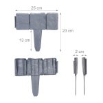 Bordura separatoare gazon, 10 piese, aspect de piatra, gri - imagine 4