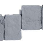 Bordura separatoare gazon, 10 piese, aspect de piatra, gri - imagine 6