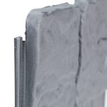 Bordura separatoare gazon, 10 piese, aspect de piatra, gri - imagine 7