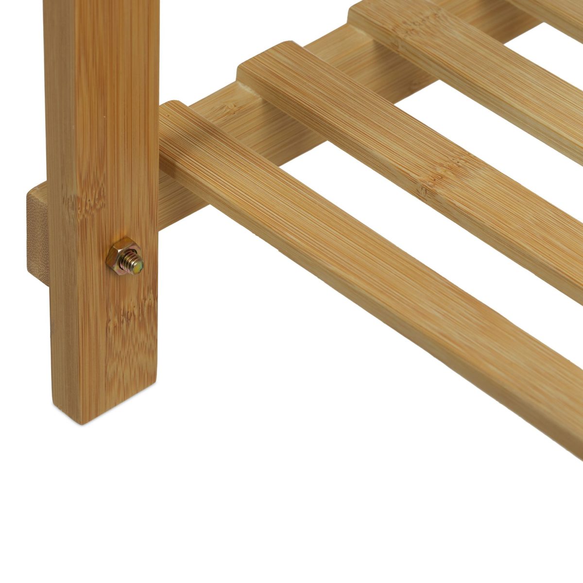 Suport de colt pentru plante, din bambus, 101 x 62 x 62 cm - imagine 8