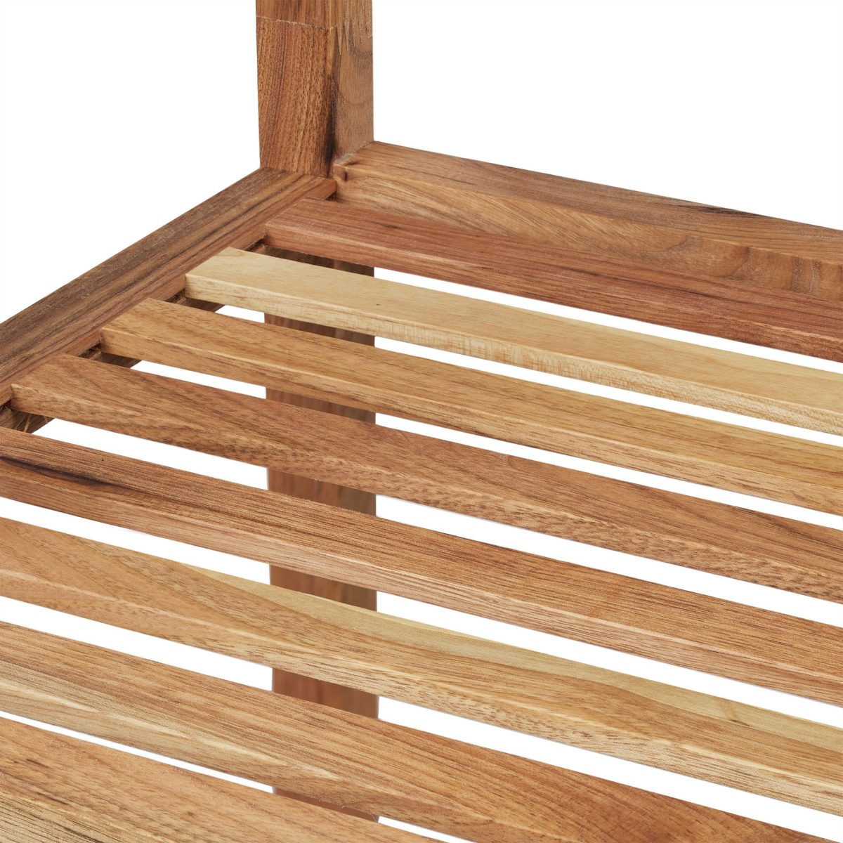 Raft universal, etajera cu 5 polite, din lemn, 145 x 36 x 36 cm, maro - imagine 7